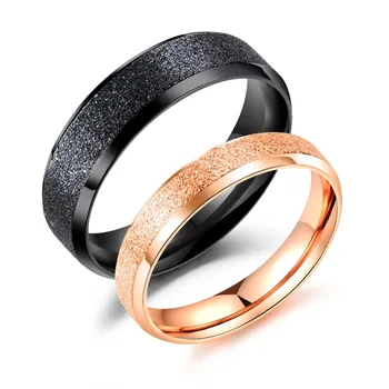 Romantiška Paprasta matinio Vestuviniai Žiedai Mėgėjams Nerūdijančio Plieno Poros Sužadėtuvių Papuošalai Valentino Diena dovana