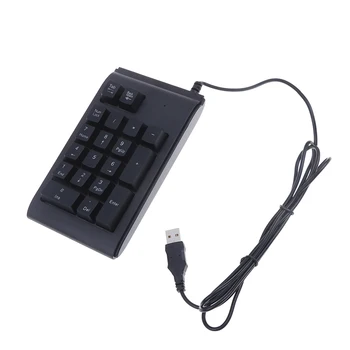 Mini Skaičių Klaviatūrą su LED Apšvietimu 19 Klavišus Skaičių Klaviatūra USB Laidinio Numpad Vandeniui ABS Nešiojamojo KOMPIUTERIO