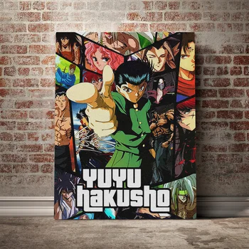 Yusuke Urameshi Yuyu Hakusho Anime Plakatu, Drobė, Tapyba Sienos Meno Dekoro Gyvenimo Kambario, Miegamasis, Studijų Namų Puošybai Spausdina