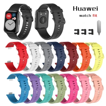 Silikono Dirželis -Huawei Žiūrėti Tilptų Protingas Laikrodžiai Minkštas Sporto Vandeniui Riešo Juostos Watchband Apyrankę Priedai X6HB