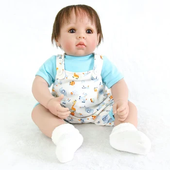 NPK 51cm Trumpais plaukais mergina Silikono Reborn Baby Doll Žaislas vaikams Naujagimiui mados Dovana Vaikui Kalėdų žaislai pliušinis lėlės