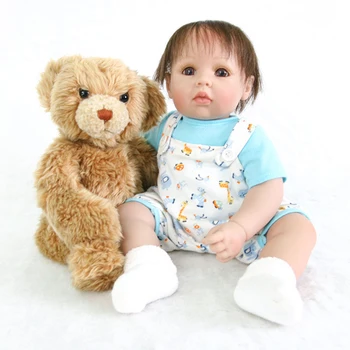 NPK 51cm Trumpais plaukais mergina Silikono Reborn Baby Doll Žaislas vaikams Naujagimiui mados Dovana Vaikui Kalėdų žaislai pliušinis lėlės