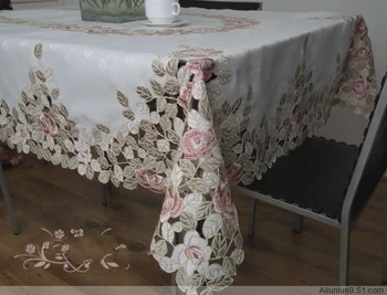 Spalvingas rose serija Kaimo audiniu meno Kinijos siuvinėjimo 135*190cm stalo audinys Dulkių šluoste, Stačiakampio formos staltiesė