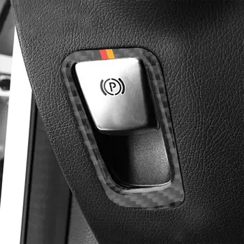VODOOL Anglies Pluošto Automobilių P Mygtuką Elektroninės Rankinio Stabdžio Mygtuką Perjungti Padengti Trim Automobilio Lipdukas Stilius Mercedes C Klasė W205