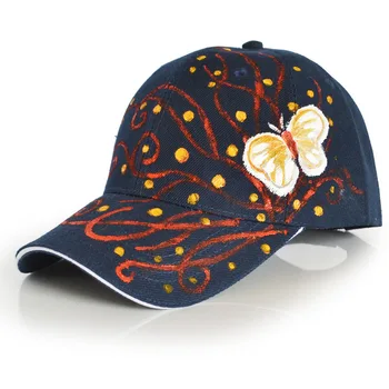 2018 Prekės ženklo Mados Gėlės Drugelis spausdinimo Beisbolo kepuraitę Aukštos Kokybės Moterų 