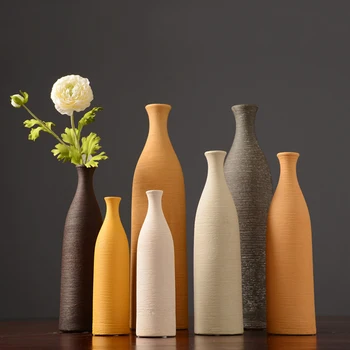 Europos Keramikos Vaza Minimalistinio spalvinga Porceliano vazos, meno ir amatų, stalo vazonas butelis namų puošybai