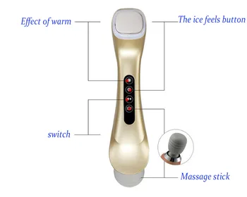 Veido masažas šalto ir karšto grožio namuose veido importuojamos įrangos plonas vibracijos veido masažas valikliu blackhead