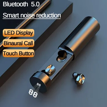 B9 TWS Bluetooth 5.0 In-ear Binaural Belaidžio Palieskite Mygtuką, Ausinės Ausinių