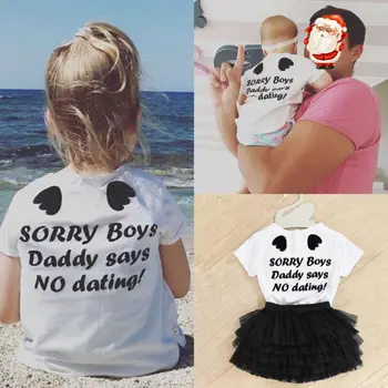 2020 metų Vasaros Bamblys Vaikams Baby Girl Drabužiai Laiškas Trumpas Rankovės Viršuje T-Shirt+Nėriniai Tutu Sijonas Komplektus 2vnt (1-6Y