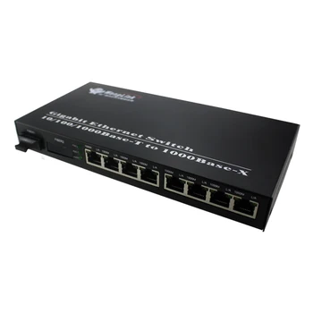 10/100/1000M Gigabit 8port rj45 prie optinio pluošto ethernet switch MM 850nm 550M SC media converter