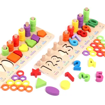 Naujas Medinis Žaislas Montessori Mokymosi Skaičiuoti Numerių Atitikimo Skaitmeninės Formos Rungtynių Pradžioje Švietimo Mokymo Matematikos Žaislas Vaikams Dovanų
