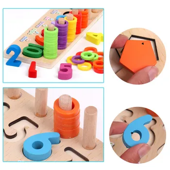 Naujas Medinis Žaislas Montessori Mokymosi Skaičiuoti Numerių Atitikimo Skaitmeninės Formos Rungtynių Pradžioje Švietimo Mokymo Matematikos Žaislas Vaikams Dovanų