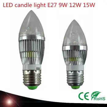 E14 9W 12W 15W 110V, 220V LED Kaitinimo Žvakės, Lemputės 360 Laipsnių lemputės šviesos srautą galima reguliuoti Lempa Balta/ Šiltai balta Pakeisti Halogeninės šviesos