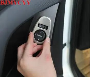 BJMYCYY Tinka Hyundai Creta IX25 2016 ABS Durų Porankiai galinio vaizdo veidrodėlį reguliuoti mygtuką Padengti Apdaila Modling Garnyras
