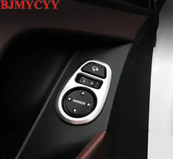 BJMYCYY Tinka Hyundai Creta IX25 2016 ABS Durų Porankiai galinio vaizdo veidrodėlį reguliuoti mygtuką Padengti Apdaila Modling Garnyras