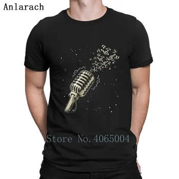 Derliaus Mikrofonas Muzikos Pažymi, Bass Meilės Marškinėliai Basic Grafikos Spausdinimo Standartą O-Kaklo Gamtos Pavasario Tee Shirt Marškinėliai
