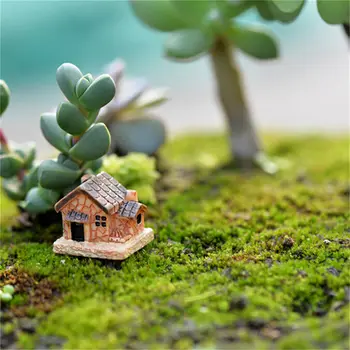 NAUJAS 3Pcs Mini Namas Modelis Kūrybinis Dizainas Miniatiūriniai Sodo Puošmena Acc Gamtinės Dervos Micro Kraštovaizdžio Papuošalų Didmeninė
