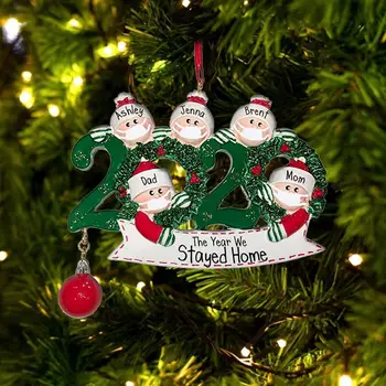 2020 Karantino Šeimos Kabinti Ornamentu Kalėdų Gimtadienius Šalis Dekoro Socialinės Šalies Kalėdų Senelis Dovanas Šeimos Nariams