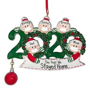 2020 Karantino Šeimos Kabinti Ornamentu Kalėdų Gimtadienius Šalis Dekoro Socialinės Šalies Kalėdų Senelis Dovanas Šeimos Nariams