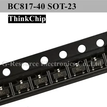 (100vnt) BC817-40 SOT-23 PNP Bipolinis Tranzistorius BC817 SOT23 (Ženklu, 6C)
