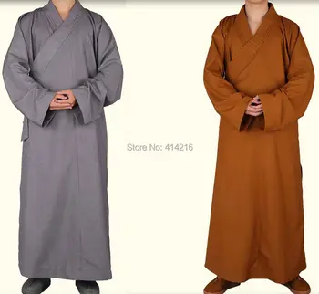Pavasarį ir Rudenį Budistų vienuoliai Shaolin temple kostiumai, drabužiai drabužiai Haiqing robesGown unisex kovos menų tinka juoda/geltona