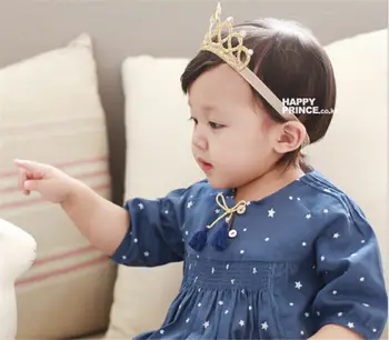 Mados Mielas Oficialų Naujagimiui Baby Girl 0-3Y Princess Crown galvos Apdangalai Bamblys Kaspinai Lankas, Mergaitėms, Kūdikiams, Vaikams, Aksesuarai Plaukams