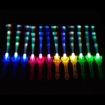 12PCS/DAUG Sveikiname Lazdos Mirksi Pluošto LED Glow Stick Šviesą Lazdos, Vestuvių Gimtadienio vakarėlis, Helovinas Žaislas Kalėdų