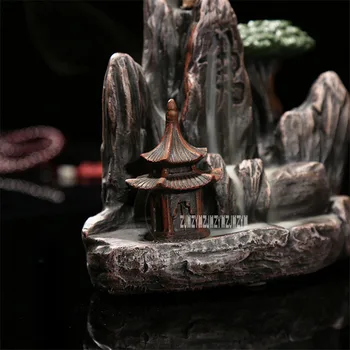Kūrybos Kalnų upelis Dūmų Moliuskui Aromatas Degiklis Keramikos, Akmens milteliai Bokštas Kūginiai Smilkalai Censer Namų Smilkalų Degiklis