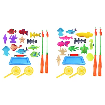 Naujas 18 VNT Kūdikių, Vaikų, Vonios Žaislų Rinkinys Dvigubai Polių Magnetinis Žvejybos Žaislas Vaikams Švietimo Žvalgybos Vandens Tiekimo Žaislai