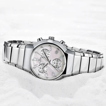 NAKZEN Moterų Prabangūs Laikrodžiai Kvarcinis Laikrodis Gyvenimo Vandeniui Ponios Žiūrėti iš Nerūdijančio Plieno Laikrodis Dovanos Moterims Relojes Mujer