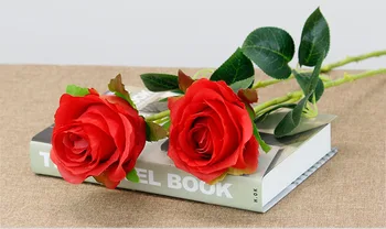 Vieną Dirbtinių Rožių Gėlių Vestuvių Dekoratyvinis Malonės Estetizmo Aukštos Modeliavimas Gėlės, Tikroviški Jaustis Nemokamas Pristatymas W9112