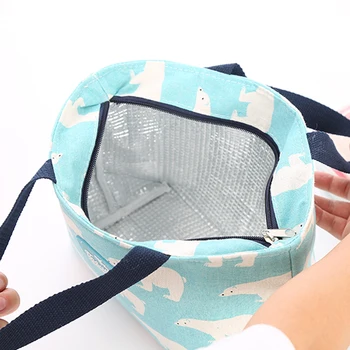 Medvilnės ir lino nešiojamų pietūs maišą miškų merginos nešiojamų iškylą ice pack paketo šiluminis bagFunctional Modelis Aušintuvas Priešpiečių Dėžutė Po