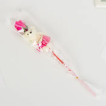 50pcs Vestuvių Naudai dovana,valentino diena, Motinos Diena dovanų Vieną lokys rožių muilas gėlių mielas lokys lėlės dovana, DHL, Fedex Nemokamai