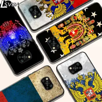 Rusijos Vėliava Rudasis Lokys Už Xiaomi Redmi K30 K30S Mi 10T Lite Pro Poco X3 NFC X2 M3 M2 F2 Pro C3 F1 Juoda Telefono dėklas