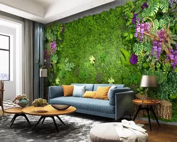 Custom 3D tapetai, freskos, sienos Gėlės ir augalai kambarį tapetai miegamajame sienos 3d stereoscope fono sienos