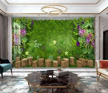 Custom 3D tapetai, freskos, sienos Gėlės ir augalai kambarį tapetai miegamajame sienos 3d stereoscope fono sienos