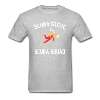 Naras Marškinėlius Vyrų Scuba Steve Tshirts Scuba Būrys T-Shirt Naujausias vyriški Marškinėliai 2019 Mėlyna Jūra Mens Viršūnes Laišką Tees Užsakymą Drabužių