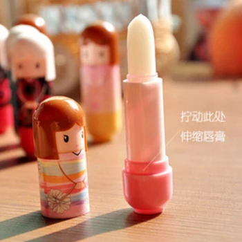 Mini Mada mielas Vandeniui Animacinių filmų Kimono Doll Lūpų Balzamas Ilgalaikis Drėkinamasis Lūpų smackers Moterų Lūpų Makiažas