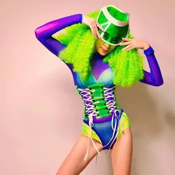 Seksualus perspektyvos bodysuit etape kostiumas nustatyti bikini hiphop šokių drabužius, baras, naktinis klubas DJ Jazz Merginos Dainininkas Veiklos apranga