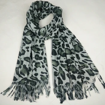 Skaitmeninė spauda moterų žiemos skara gyvūnų leopard kašmyro šalikas moterims foulard femme bandana 2018 m. naujo dizaino antklodės LL180960