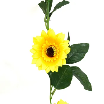 10-vadovai Dirbtinis Saulėgrąžų Vainikas Modeliavimas Gėlių Dekoras Vestuves Šilko Netikrą Saulėgrąžų Garliava