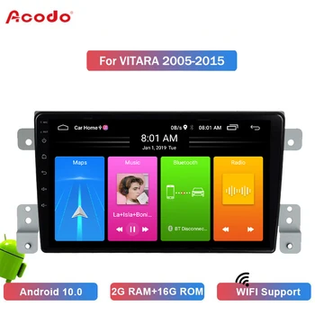 ACODO 2G RAM+16G ROM Android 10.0 Automobilio Radijo Multimedijos Grotuvo Suzuki Vitra 2007-2013 M. Navigacijos GPS 2 din