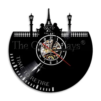 Paryžiaus Eifelio Bokšto Siluetas Sienos Žibintai Pensijų Dekoratyvinis Apšvietimas Keliauti Atostogauti LED Vinilo Naktį Šviesos Laikrodis