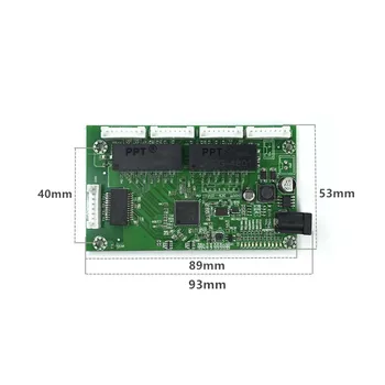 OEM TSK 4/8Port Gigabit Ethernet Switch Uosto 4/8 pin būdas antraštė 10/100/1000m Hub 4/8way galia pin Pcb lenta OEM varžto skylę