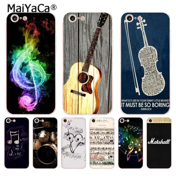 MaiYaCa Muzikos mylėtojas dovana kietas būgnai, Gitara, Muzika Dėmesį, telefono dėklas skirtas iPhone 8 7 6 6S Plus X XR XS MAX 5S 11pro max Padengti