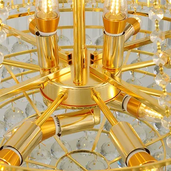 Europos Prabangos LED Šviestuvai, Apšvietimo Gold Hotel Villa Fojė Blizgesį Kristalų Suspensija Lempos Laiptai Žibintai Lašas Laivybos