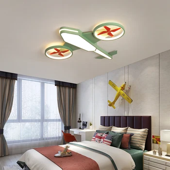 Lubų Šviesos Modernaus Sraigtasparnio Apdailos LED Lubų šviestuvas Vaikų miegamasis berniuko kambarį Animacinių filmų Lėktuvo Lightg Įrenginiai