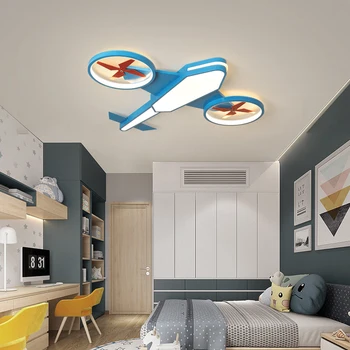 Lubų Šviesos Modernaus Sraigtasparnio Apdailos LED Lubų šviestuvas Vaikų miegamasis berniuko kambarį Animacinių filmų Lėktuvo Lightg Įrenginiai