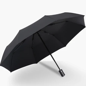 Automatinis sulankstomas skėtis moterų Auto Prabanga Didelis Vėjo Skėčiai nuo Lietaus Vyrų Juoda Danga Skėtis 8K Saulės skėtis