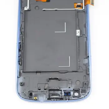 I9300i Ekranas Skardžiai Samsung Galaxy S3 i9300 LCD Ekranas Jutiklinis Ekranas skaitmeninis keitiklis Samsung S3 LCD su karkasu